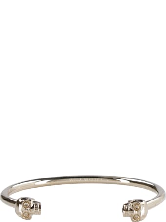 Alexander McQueen Twin Skull Brass Bracelet