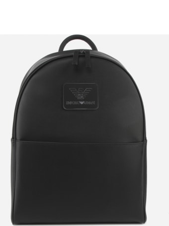 Emporio Armani Backpack With Front Pocket And Eagle Logo