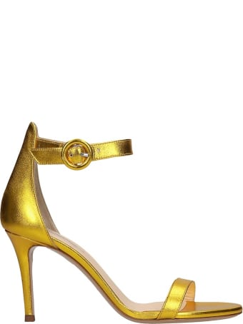 Fabio Rusconi Sandals In Gold Leather