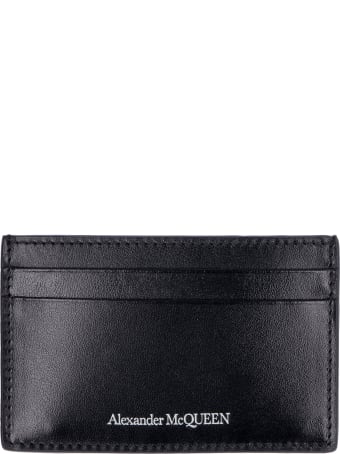 Alexander McQueen Logo Detail Leather Card Holder