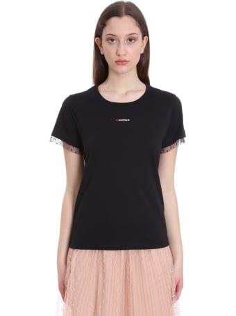 RED Valentino T-shirt In Black Cotton