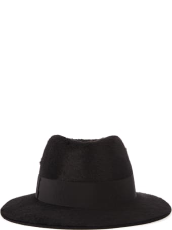 Saint Laurent Fedora Hat In Shaggy Felt