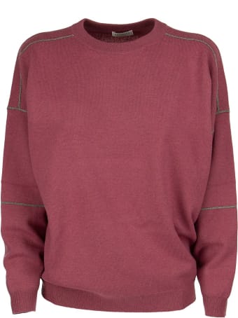 Brunello Cucinelli Virgin Wool, Cashmere And Silk Sweater With "shiny Stitching"