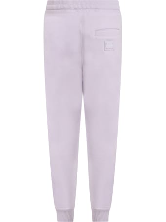 Dolce & Gabbana Lilac Sweatpants For Girl With Logo