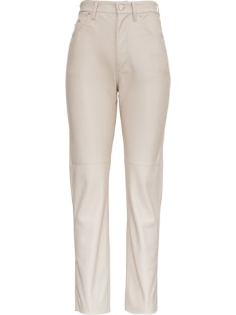Nanushka Vinni Beige Vegan Leather Pants