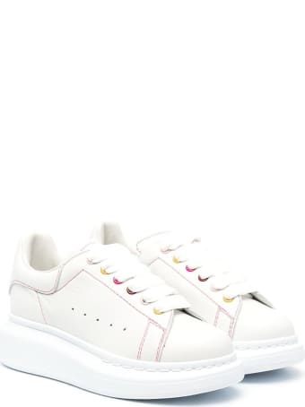 Alexander McQueen Oversize Sneakers In Leather With Contrast Stitching