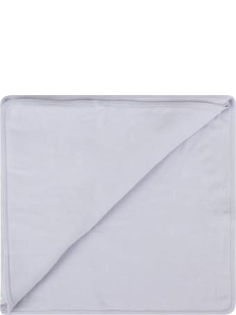Givenchy Light Blue Blanket With Logo For Babykid