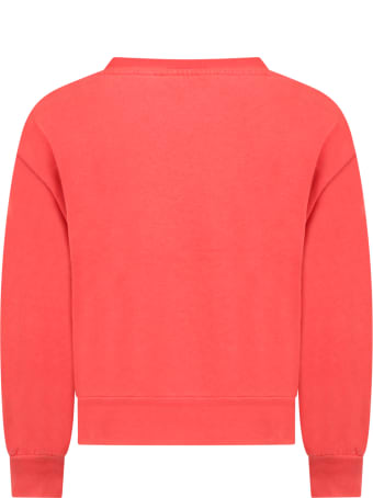 The Animals Observatory Red Sweatshirt For Kids