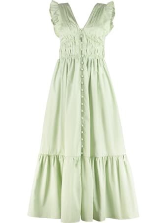 self-portrait Gathered Poplin Dress