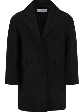 Le Gemelline by Feleppa Black Coat For Girl