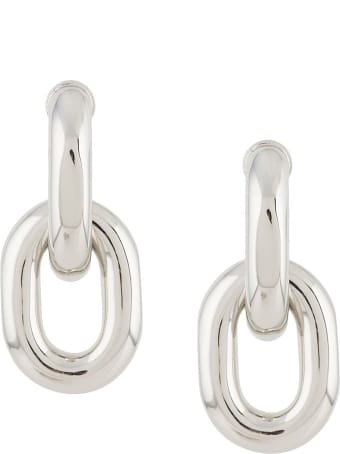 Paco Rabanne Silver-colored Aluminum Xl Hoop Earrings