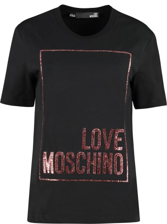 Love Moschino Logo Cotton T-shirt