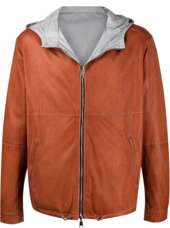 Suprema Leather And Nylon Reversible Jacket