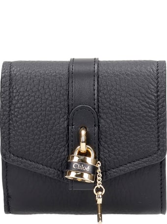 Chloé Aby Wallet In Black Leather
