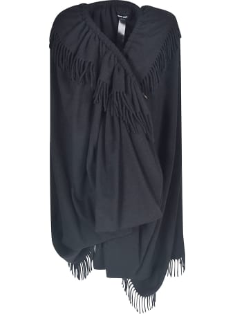 Giorgio Armani Frayed Detail Cape