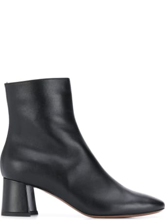 L'Autre Chose Black Leather Ankle Boots
