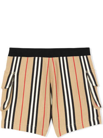 Burberry Ecru Cotton Icon Stripe Shorts