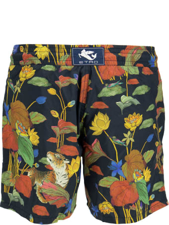 Etro Swimsuit With Tiger And Water Lily Print