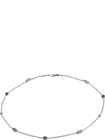 Lo Spazio Jewelry Lo Spazio Blue , Pink Sapphire and Diamond Necklace