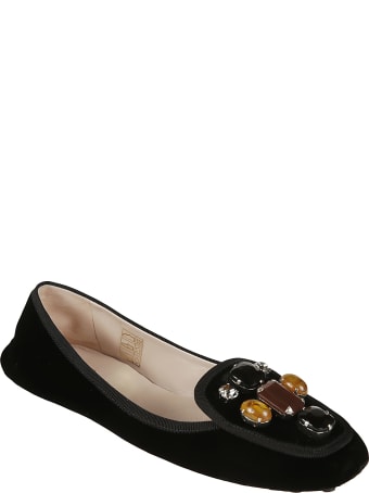 Car Shoe Embellished Ballerinas