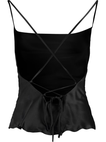 L'Autre Chose Silk Satin Tank Top
