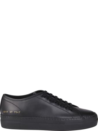 Common Projects Black Leather Tournament Sneakers