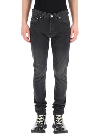 Alexander McQueen Slim Jeans With Logo Embroidery