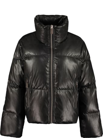 MICHAEL Michael Kors Faux Leather Down Jacket