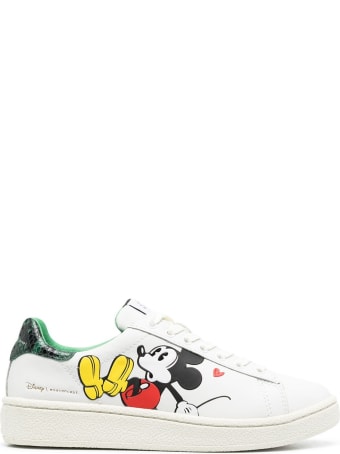 M.O.A. master of arts Leather Sneakers With Mickey Mouse Print