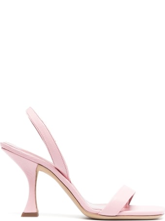 BY FAR Lotta Peony Sandals In Pink Leather
