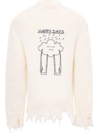 Riccardo Comi White "happy Day" Cardigan