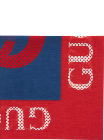 Gucci Red And Blue Foularde