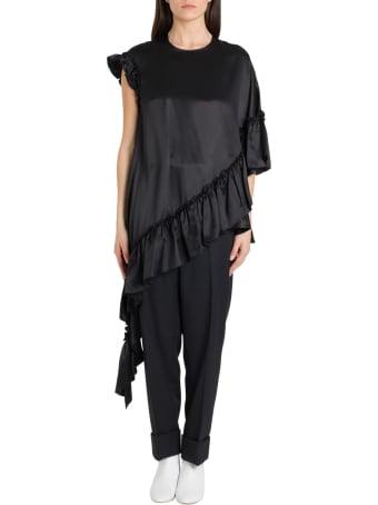 Simone Rocha çlongline Tope Qith Rouches And Flounce