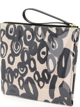 Marni Glossy Grip Abstract Drops Print Pouch