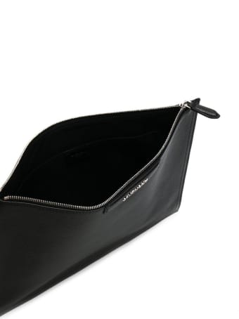 Givenchy Clutch In Black Hammered Leather