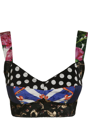 Dolce & Gabbana Polka Dot Floral Print Top
