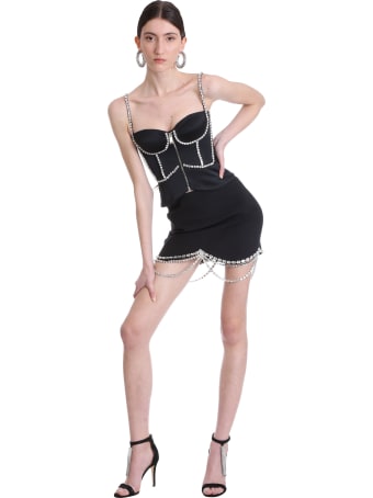 AREA Skirt In Black Viscose