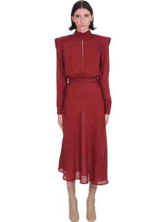 Jacob Lee Dress In Red Silk