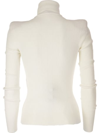 Balmain Turtleneck With Golden Buttons