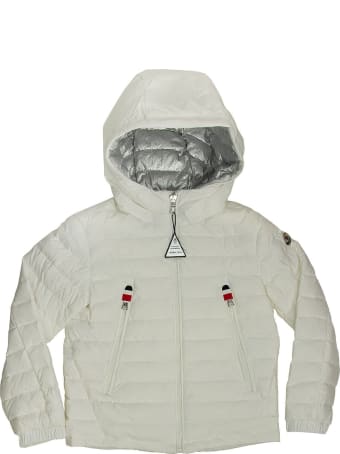 Moncler Hooded Down Jacket Sill White/silver
