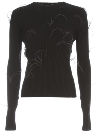 Marques'Almeida Light Weight Feather Crew Neck Jumper