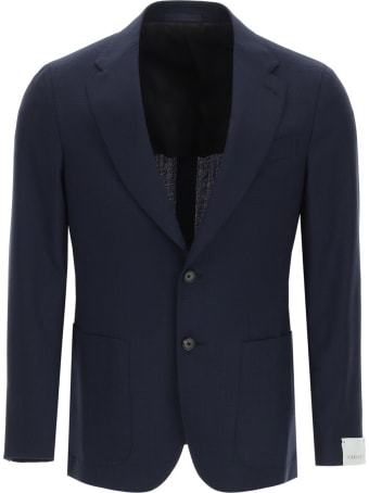 Caruso Tosca Check Wool Blazer