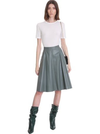 DROMe Skirt In Grey Leather