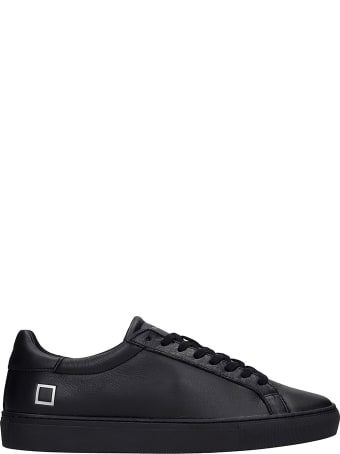 D.A.T.E. Newman Sneakers In Black Leather