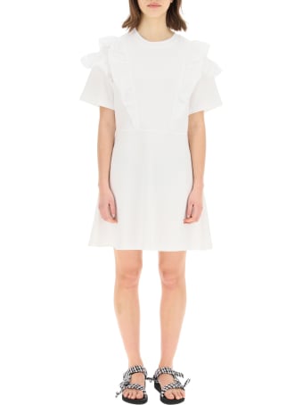 See by Chloé Jersey Short Dress With Ruffles