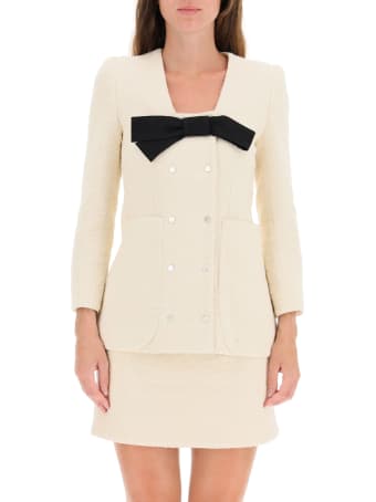 Patou Tweed Blazer With Bow