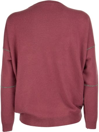 Brunello Cucinelli Virgin Wool, Cashmere And Silk Sweater With "shiny Stitching"