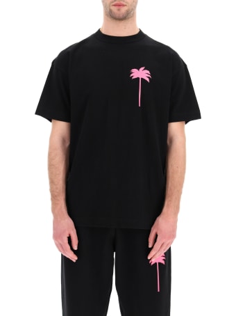 Palm Angels Neon Palm Tree Print T-shirt