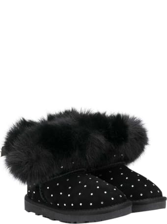 Monnalisa Black Ankle Boots Monnalisa