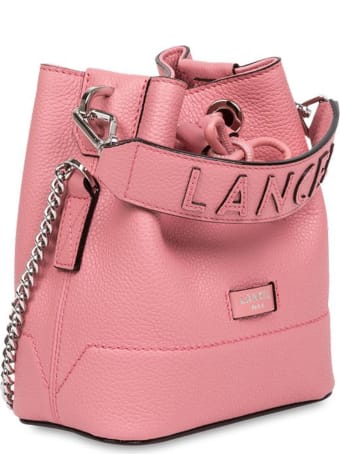 Lancel Grained Cow Leather Bucket Bag